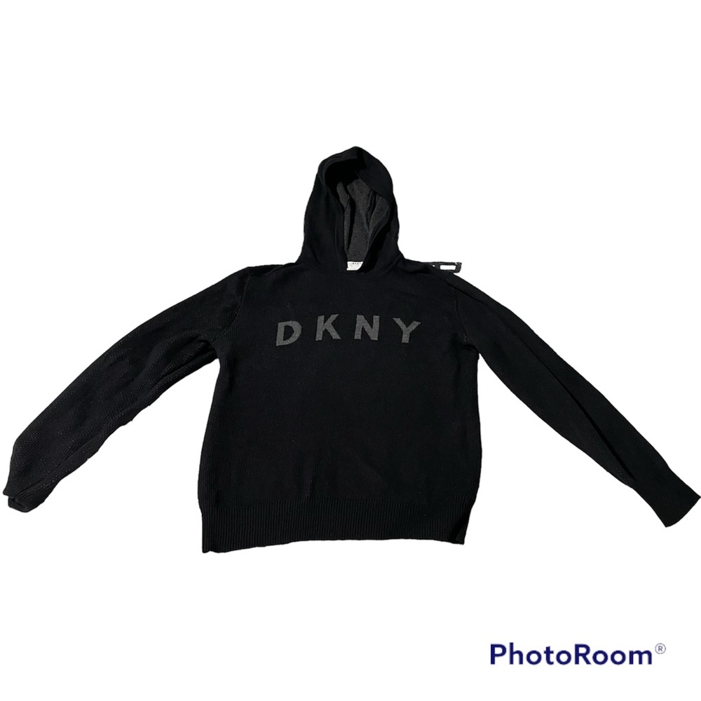 DKNY hooded sweater size XS and wide fit.